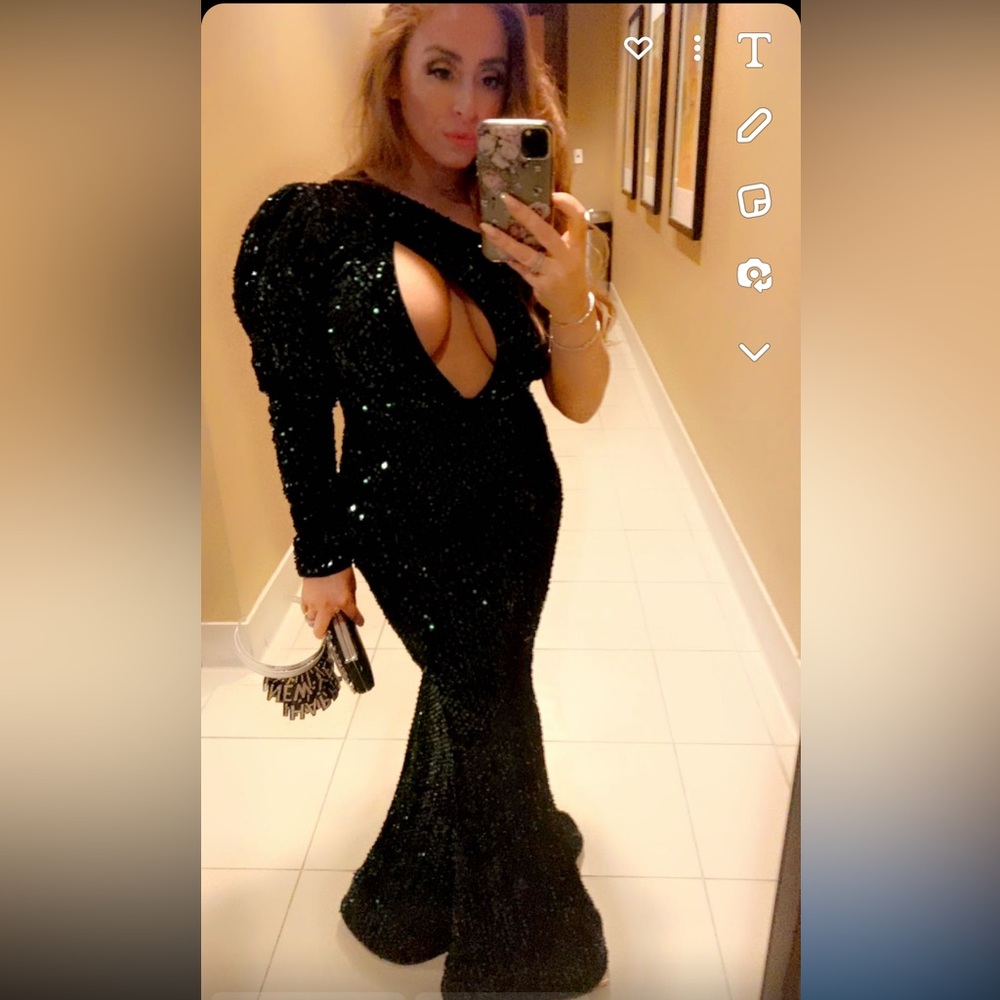 Black sequin dress